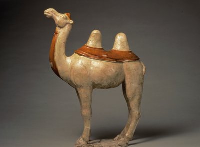 Pottery Model of a Standing Camel, Chinese, Tang Dynasty by Tang Dynasty Chinese School